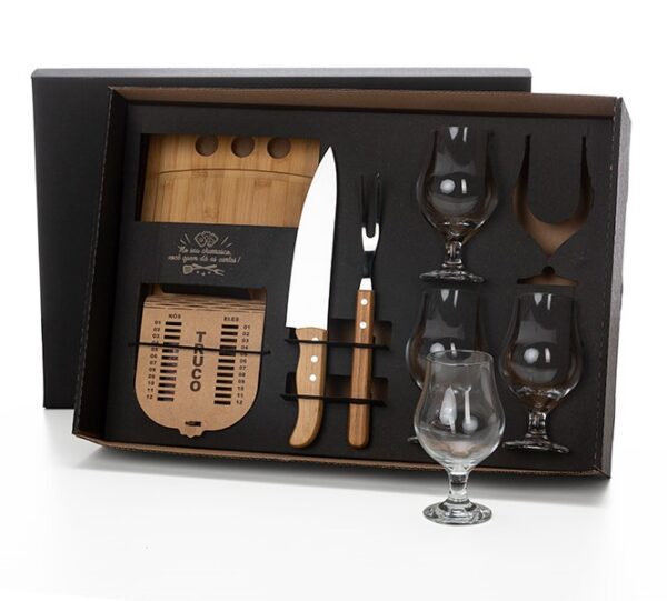 Kit Churrasco Cerveja E Truco 8 Pçs C/ Jogo De Baralho -KT-90077 - Imagem 3