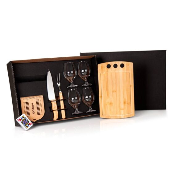 Kit Churrasco Cerveja E Truco 8 Pçs C/ Jogo De Baralho -KT-90077