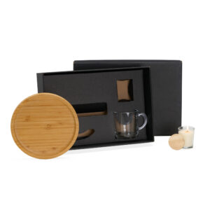 Kit Para Café Com Vela Aromatizada - 3 Pçs - KT-90421