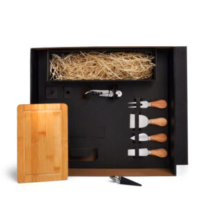 Kit Queijo E Vinho - 7 Pçs - Não Acompanha Garrafa - KT-90464