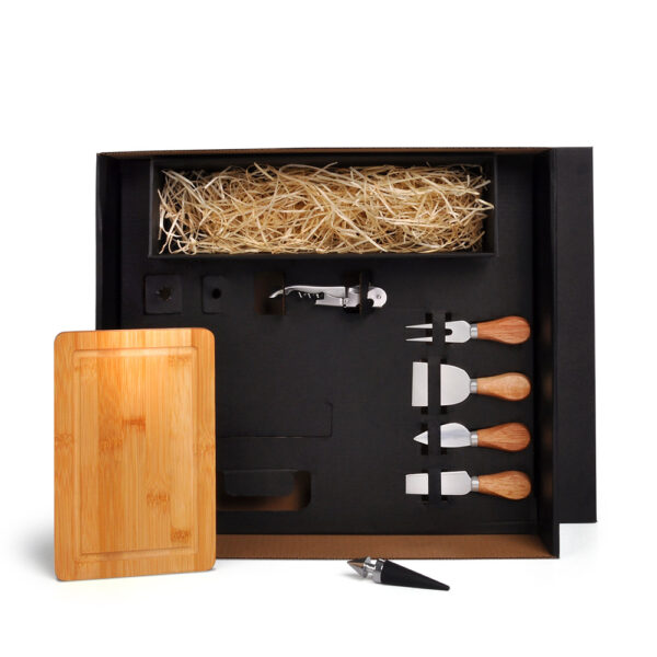 Kit Queijo E Vinho - 7 Pçs - Não Acompanha Garrafa - KT-90464