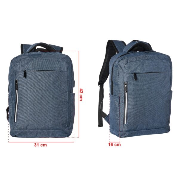 Mochila de Nylon USB 20 Litros - 09761 - Imagem 3