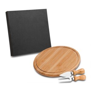 Conj. Para Queijo Em Bambu Inox - 3 Pçs - PD-15023