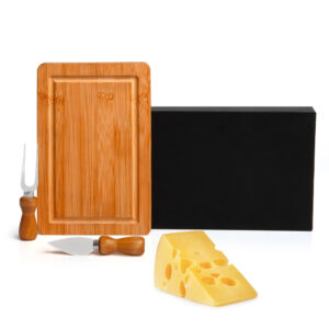 Conjunto Para Queijo Em Bambu/Inox - 3 Pçs - PD-47023