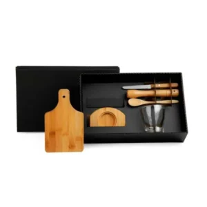 Kit Para Caipirinha Em Bambu/Madeira - 0,35 L - 6 Pçs - KE-00463