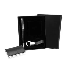 Kit Porta Cartão Com Caneta Em Metal - 3 Pçs - XP-31871