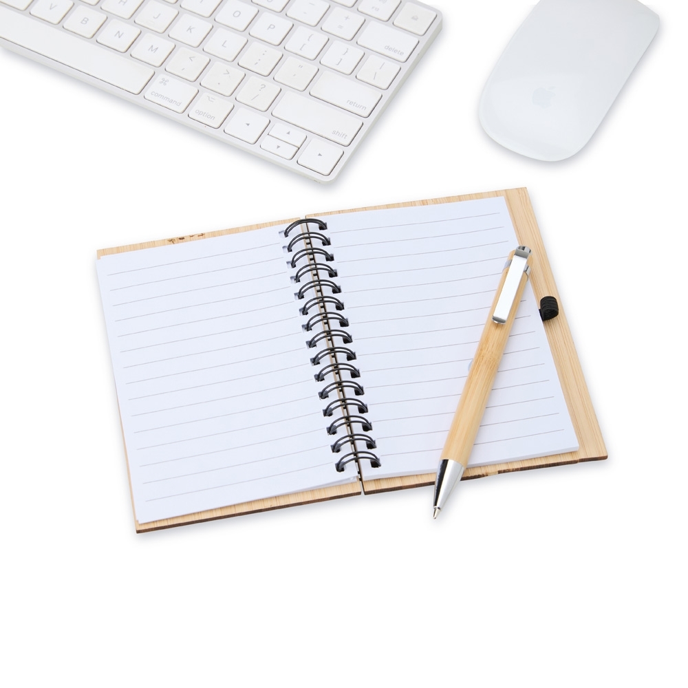 Caderno de Bambu com Caneta - Imagem 3