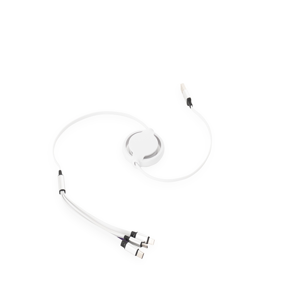 Cabo USB Retrátil 3 em 1