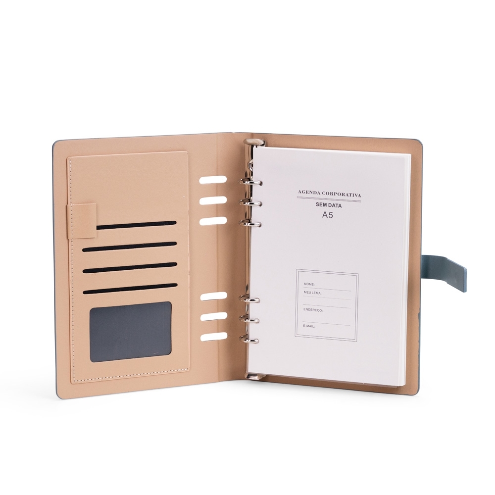 Caderno Fichário Couro Sintético - Imagem 3