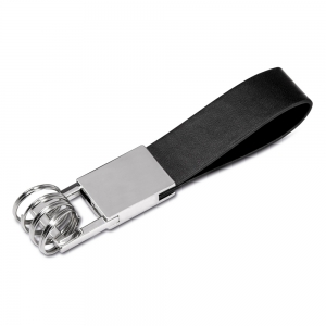 Chaveiro Metal Couro Sintético com 2 Argolas - Imagem 3