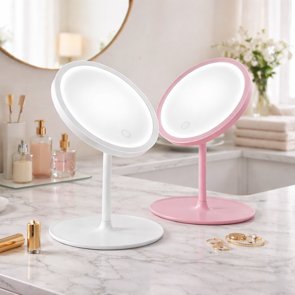 Espelho de Mesa Plástico com LED - Imagem 2