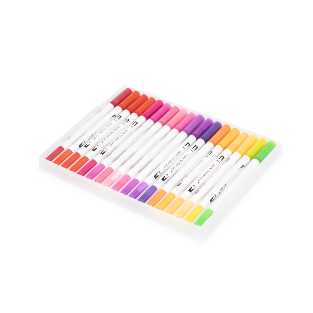 Kit Canetinhas Ponta Dupla 100 Cores - Imagem 3