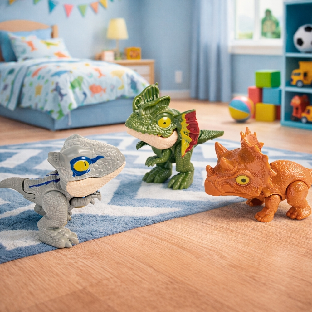 Kit Dinossauros Brinquedo 3 Peças - Imagem 2